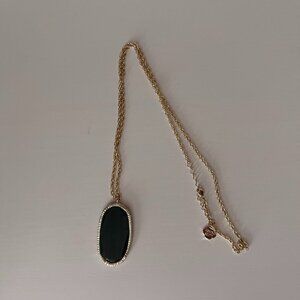 Kendra Scott Emerald Large Pendant Long Necklace